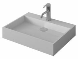 Inter Ceramic Мивка за баня ICB 4611, монтаж върху плот, iStone Solid Surface, бял, 60x46x13см (4611)
