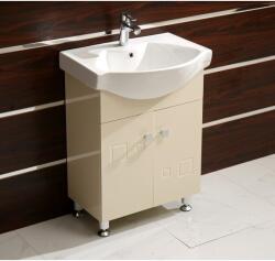 Inter Ceramic Долен шкаф за баня ICP 6080 BEIGE, PVC, бежов, с умивалник, 61.5x44x85см (6080 BEIGE)