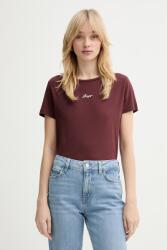 BOSS Orange pamut póló C Elove embro - barna S