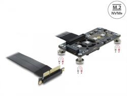 Delock PCI Express 3.0 x4 la M. 2 Key M cu fan + cablu 10cm, Delock 64357 (64357)