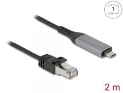 Delock Cablu de retea USB Type C la RJ45 Gigabit LAN 2m, Delock 60760 (60760)