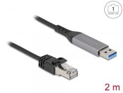 Delock Cablu de retea USB 3.1-A la RJ45 Gigabit LAN 2m, Delock 60756 (60756)