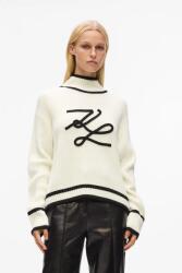 KARL LAGERFELD gyapjú pulóver - fehér XL