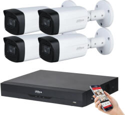 DAHUA 4 kamerás 8MP 4K kamera rendszer szett 80 méter éjjellátással (HAC-80M-8MP-4)