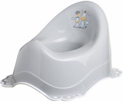 MALTEX Csúszásmentes Bili Zebra Grey - Stabil Talp, Kényelmes Ülés, Bilire Szoktatáshoz