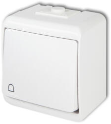 Karlik Elektrotechnik Karlik Junior nyomókapcsoló csengőjeles falon kívüli vízmentes kapcsoló, fehér WHE-4 (WHE-4)