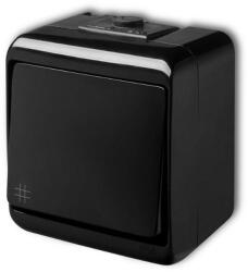 Karlik Elektrotechnik Karlik Junior keresztváltó kapcsoló falon kívüli vízmentes kapcsoló, fekete 12WHE-6 (12WHE-6)