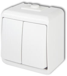 Karlik Elektrotechnik Karlik Junior csillárkapcsoló falon kívüli vízmentes kapcsoló, fehér WHE-2 (WHE-2)