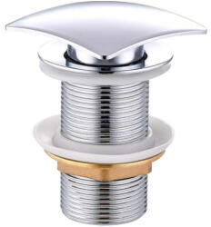 Viva Style Klikk - klakk leeresztő - SZÖGLETES - KRÓM - túlfolyó NÉLKÜLI modókagylóhoz - 5/4 (31QEB060M) - gardenet