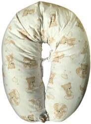  Baba-mama pamut szoptatós párna - Bézs szivárvány maci