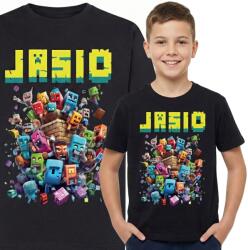 Miłym Druczkiem Minecraft Póló Gyerekeknek Fekete Névvel Személyre Szabott Ajándék 122 (minecraft)