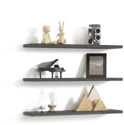 Hanah Home Fali polc szett 3db, antracit (1000099)