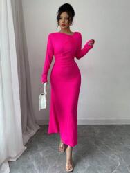 Shein Fukszia Texturált Ruha (M) (608320)