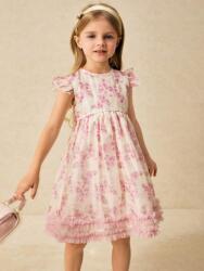 Shein Ekrü Virágos Ruha (6L) (606154)