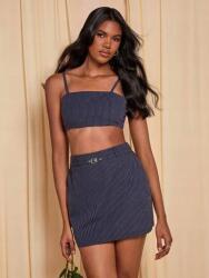 Shein Sötétkék Csíkos Szoknya Felső Szett (M) (605617)
