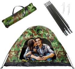 VG Terepmintás összecsukható kemping sátor, 190 x 140 x 110 cm, szúnyoghálós (14418)
