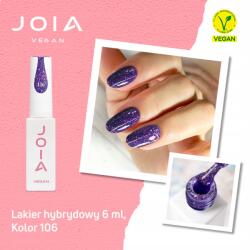 JOIA vegan Hibrid fényvisszaverő lakk flash hatással Joia vegan 106 Lila 6 ml (106)