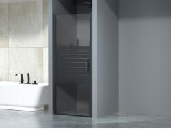 Water Fun Madeira || Black Pattern 80 nyíló zuhanyajtó, 190cm, 6mm, NANO (PAM-819) - waterfun