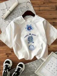 Shein Fehér Nyomott Mintás Póló (s) (608486)