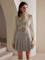  Anewsta Bézs Fodros Mini Szoknya (L) (605541)