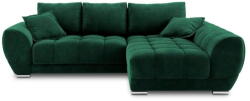 Windsor & Co Sofas Nuage palackzöld kinyitható sarokkanapé bársony kárpittal, jobb oldali - Windsor & Co Sofas