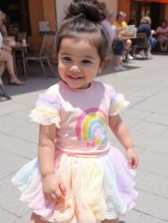 Shein Rózsaszín Póló Nyomtatás (9-12M) (608120)