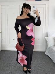 Shein Fekete Ruha Virágokkal (4XL) (607387)