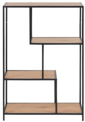 Actona Fekete-natúr színű könyvespolc tölgyfa dekorral 77x114 cm Seaford - Actona - bonami - 36 300 Ft