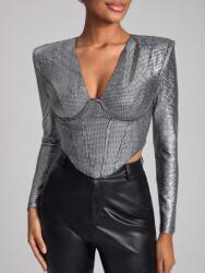 Shein Ezüst Aszimmetrikus Felső Minta (L) (606345)