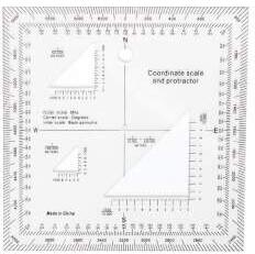 Rothco® Riglă de coordonate și raportor Rothco® (Culoare: Transparentă)