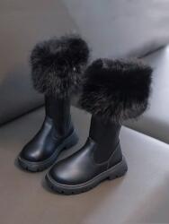 Shein Fekete Szőrme Csizma (32) (608108)