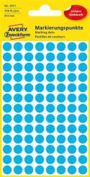Avery-Zweckform Etikett, 8 mm, kör, AVERY ZWECKFORM, kék, 416 etikett/csomag (3011) - fodicoaruhaz