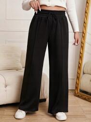 Shein Fekete Egyenes Szárú Melegítőnadrág (1XL) (605489)