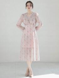 Dazy Rózsaszín Ruha MIDI Virágok (s) (607846)