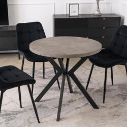 DORIAN asztal 80-160 cm, beton/fekete (ME-ME-DORIAN-BET-CZ-S)