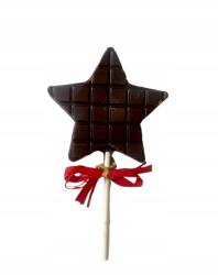 Santini Csillag nyalóka nagy étcsokoládéból, 30g