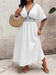 Shein Fehér Ruha MIDI Hímzés (2XL) (608324)