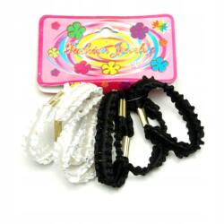  Hajgumi Fehér-fekete 6 db (0045-01)