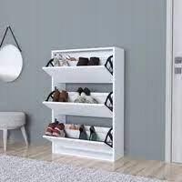 Relaxdays Cipőszekrény Relaxdays 60 x 152 x 24 cm, fehér (10048932)