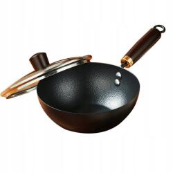  Öntöttvas Fazék 24 Cm Kis Tej Wok Tapadásmentes Serpenyő Fedéllel