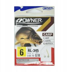 Owner Hooks Horgok Owner RL345 +PRZYP. 0, 18 6 Arany színű horgok 9db-os kiszerelésben (HO-RL34506)