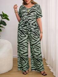 Shein Nadrág Szett Blúz Csíkos Minta (2XL) (605545)