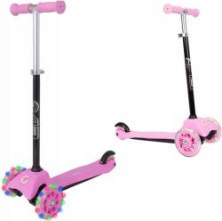 Evotools Gyerek Roller Háromkerekű Világító Led Kerekek Teherbírás 35 Kg Rózsaszín (hulajnoga)