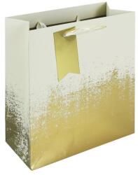 Eurowrap ajándéktasak (21, 5x25x10 cm) fehér-arany átmenetes (5) (35377-3C)