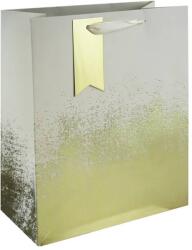 Eurowrap ajándéktasak (26, 5x33x14 cm) fehér-arany átmenetes (5) (35377-2C)