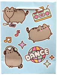 Puckator ajándéktasak (23x17x9cm, M) világoskék, Pusheen dance (5) (GBAG120B)