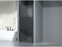 Water Fun Madeira || Black Pattern 80 nyíló zuhanyajtó, 190cm, 6mm, NANO (PAM-819) - zuhanykabinpont