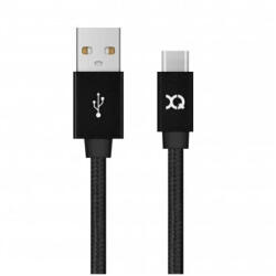 XQISIT kábel Cotton USB C 3.0 1.8m 27749 fekete (27749)