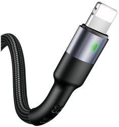 USAMS Braided U26 Lightning kábel 1m (1 db a készletben) 2A Gyors Töltés fekete SJ311IP01 (US-SJ311) (SJ311USB01/SJ311IP01)
