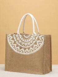 Shein Bézs Kézitáska Fehér Nyomtatással